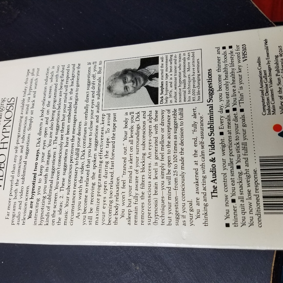 Lose Weight Now hypnosis VHS tape - Picture 6 of 6
